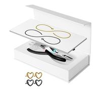 FerneeButy Permanent Bracelet Set for Couples, Portable Fashionable Classic His and Hers Bracelet Making Kit for Summer Women Men Jewelry- 1 Black 1 Gold