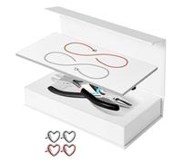 FerneeButy Permanent Bracelet Set for Couples, Portable Fashionable Classic His and Hers Bracelet Making Kit for Summer Women Men Jewelry- 1 Silver 1 Rose Gold