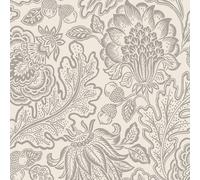 Fernhurst Floral Trail Wallpaper Belgravia Silver One Size