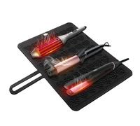 FERNIDA 15" x 12" Silicone Heat Resistant Mat, Thick Non-Slip Styling Mat for Hair Straighteners, Curling Irons & Hair Dryers, Portable Heat Protection Mat for Home, Hair Salon & Travel Use