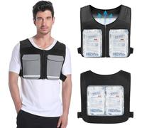 FERNIDA Cooling Ice Vest, Adjustable Unisex Reflective Cold Vest with Ice Packs for Fishing, Cycling, Running, Gardening, Construction Work, Instant Cool, Long Cooling Time
