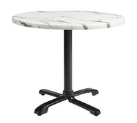 fernie 60cm wooden flip round bistro table in carrara marble effect