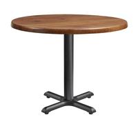 fernie 60cm wooden round bistro table in natural