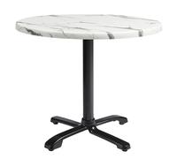 fernie 70cm wooden flip round bistro table in carrara marble effect