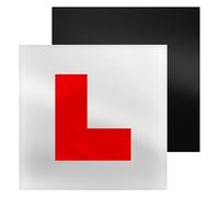 Fernline Magnetic L Plates for Car - UK Scratch Free Weatherproof Strong Magnets DVLA Approved Learner Driver Plates Removable Reusable Learner Driver Signs - 2 Pack