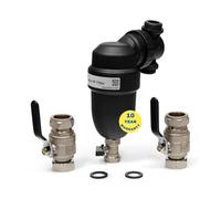 Fernox TF1 Sigma HP 28 mm Heat Pump Filter 62615 High Flow System Filter for Air Source and Ground Source Heating with Full Bore Valves