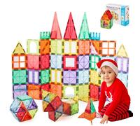 FERNVALE 100PCS Magnetic Tiles Building Blocks Set for Kids, 3D Magnetic Building Toys, STEM Educational Magnetic Construction Toys, Creative Learning Magnet Tiles for Boys and Girls Age 3+