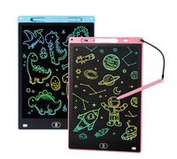 FERNVALE 4pack 12inch LCD Writing Tablet for Kids, Colorful Reusable Doodle Board with One Click Erase, Pressure Sensitive Drawing Tablet with Stylus (Pink)