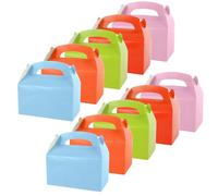 FERNVALE 50Pcs Party Favor Treat Boxes 6.3x3.5x3.2 Inches Colorful Boxes for Sweets Cookies Candy Goodie Bags DIY Gift Containers for Birthday Wedding Baby Shower (5 Pastel Colors)