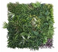FERNVALE Artificial Hedge Panel 100 x 100 cm - Artificial Hedges Square Plant Wall Panel for Garden Decorative Fence & Living Wall Screening (Type A)