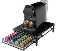 FERNVALE Coffee Pod Drawer Holder for Compatible Capsules - 35 Pod Capacity, Pull-Out Storage Drawer for Easy Capsule Selection, Sliding Organizer Stand for Kitchen Countertop (Black)