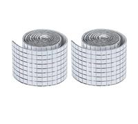 FERNVALE Self-Adhesive Glass Mirror Mosaic Tiles Small Square 3840pcs | 3840/6400 Pcs, DIY Craft Use, Disco Ball, Art Collage, Silver Finish
