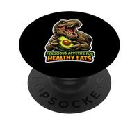 Ferocious Appetite For Healthy Fats T-Rex PopSockets Adhesive PopGrip