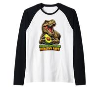 Ferocious Appetite for Healthy Fats T-Rex Raglan Baseball Tee