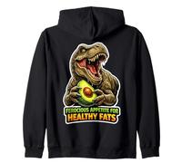 Ferocious Appetite For Healthy Fats T-Rex Zip Hoodie