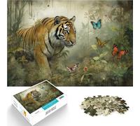 Ferocious Beauty Tiger Art1000 Pieces Jigsaw Puzzles for Adults Family Game for and is ideal as a gift for the whole family 38x26cm