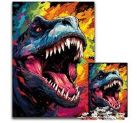 Ferocious Dinosaur Painting Puzzles for 1000 Piece Paper Jigsaw Puzzles for Adults for Home Decor & Holiday Fun 1000 PCS(38x26cm)