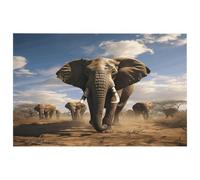 Ferocious Elephant Door Mat Non-Slip Backing Waterproof Natural Rubber Doormat Ultra-Thin Crystal Velvet Rug Easy Clean Low Profile Mat for Home Kitchen Entryway 15.7x23.6In