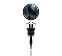 Ferocious Howling Wolf Wine Stoppers Elegant Zinc Alloy Wine Corks Vacuum Seal to Preserve Freshness, Reusable Decorative Stoppers for Bar, Holiday Party, Wedding & Gifts