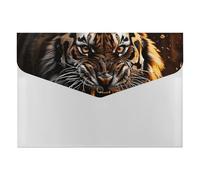 Ferocious Tiger Folder Water-Resistant Accordion Files Organizer Moisture-Proof Expanding File Folder Pockets Reusable Clear File Folders Files Bags Document Holder
