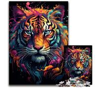 Ferocious Tiger Painting 1000 Piece Jigsaw Puzzles for Adults Paper Jigsaw Puzzles for Adults for Teenagers, Family Game Night, BrainChallenging Gift Idea 1000 PCS(38x26cm)