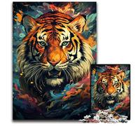 Ferocious Tiger Painting 1000 Pieces Puzzles for Adults Jigsaw Puzzles for Adults for Teenagers, Family Game Night, BrainChallenging Gift Idea 1000 PCS(38x26cm)