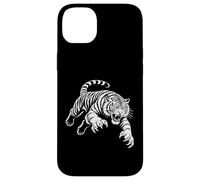 Ferocious Tiger Pounce Line Art Wild Predator Graphic Design Case for iPhone 14 Plus