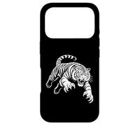 Ferocious Tiger Pounce Line Art Wild Predator Graphic Design Case for iPhone 17 Pro