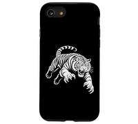 Ferocious Tiger Pounce Line Art Wild Predator Graphic Design Case for iPhone SE (2020) / 7/8
