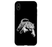 Ferocious Tiger Pounce Line Art Wild Predator Graphic Design Case for iPhone XS Max