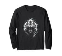 Ferocious White Tiger Electric Spirit Roar Long Sleeve T-Shirt