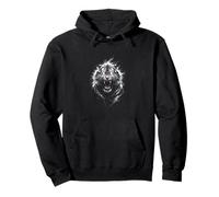 Ferocious White Tiger Electric Spirit Roar Pullover Hoodie