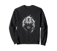 Ferocious White Tiger Electric Spirit Roar Sweatshirt