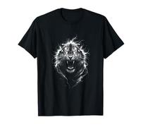 Ferocious White Tiger Electric Spirit Roar T-Shirt