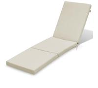 Ferocity Cushion for Garden Lounger, Sun Lounger 192x58x4 cm Foldable | Cushion Pad for Rolling Lounger, Weatherproof & Washable, Removable Cover | Model BEIGE [145]