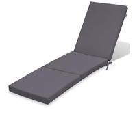 Ferocity Cushion for Garden Lounger, Sun Lounger 198x58x4 cm Foldable | Cushion Pad for Rolling Lounger, Weatherproof & Washable, Removable Cover | Model DARK GRAY GRAPHITE [145]