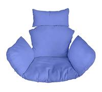 Ferocity Hanging Basket Chair Cushions, Hanging Outdoor Cocoon Egg Hammock Chair Pads with Head Pillow, Removable Cover, for Patio Garden, Blue [114]