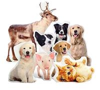 Ferocity Personalised 3D Cushion Pet dog cat pillow Gift with your Photo and text Print Image Gift for any Occasion (with filling) 3D Animal Pillow Your Size [091]