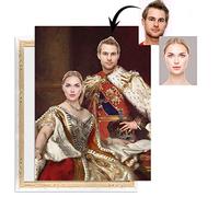 Ferocity Personalised Photo Canvas Printing 60 x 80cm, Your Photo Picture On Wall, Custom portrait canvas prints 24"x32" King & Queen [128]