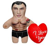 Ferocity Personalized Pillow with your own Photo Funny Foto Gift Cushion with your own Face Printed 45 cm High Body Photo Pillow for 18th Birthday Bachelor Party motif Lovelas HEART [091]