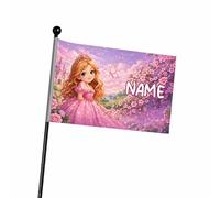 Ferocity Personalized Princess Crown Bicycle Safety Flag with Pole for Kids with Name for Bike Trailer 120 cm Adjustable & Reflective Safety Pennant Bike Accessory for Scooter or Go-Karts [164]