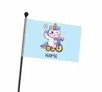 Ferocity Personalized Unicorn Bicycle Safety Flag with Pole for Kids with Name for Bike Trailer 120 cm Adjustable & Reflective Safety Pennant Bike Accessory for Scooter or Go-Karts [164]