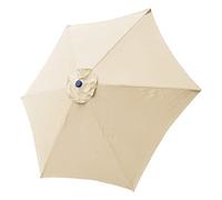 Ferocity, Replacement Parasol Cover 8 Ribs Outdoor Waterproof UV Protection Heavy Duty Polyester Beige 300 cm [136]