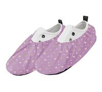 Ferocity Reusable Overshoes UK size 7.5-12 (EU 25-30) for Children Shoe Protection Boot Covers Water Resistant with Anti-Skid Sole Motiv Hearts [142]