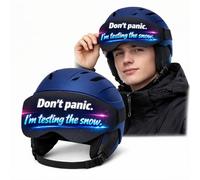 Ferocity Ski Helmet Visor Cover Don't panic - Universal Fit Ski Google Protector for Adult Helmets accessories for Ski lovers, Unisex Neoprene Elastic Scratch Protection for Integrated Visor [165]