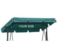 Ferocity Stylish Personalised coloured replacement canopy for Garden Swing Cover Patio Hammock Cover Top Garden Outdoor Your Size to Order Green [101]