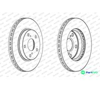 FERODO 2 X BRAKE DISC DDF1789C FOR TOYOTA