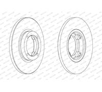 FERODO Brake Disc | DDF1076C | Front | for CHEVROLET:MATIZ 05> | OE-Matching Quality | Smooth & Quiet Braking