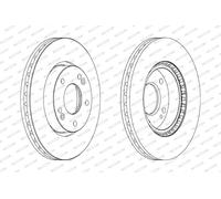 2x FERODO Brake Discs Front For Hyundai I30 Estate ix20 Tucson Coupe 2 Kia