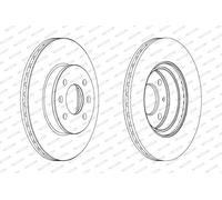 FERODO Brake Disc | DDF1636C | OE-Matching Quality | Smooth & Quiet Braking | Pack of 2